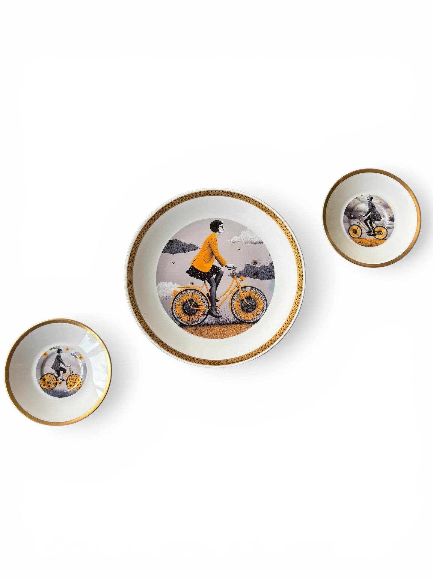 Vintage Wandbord Zonnebloem Set 3 | The Vintage Vibe