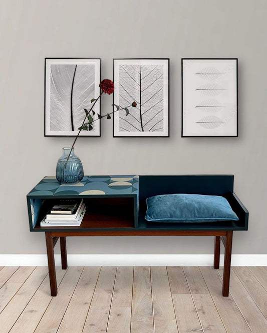 Vintage kastje in donker turquoise en goud | The Vintage Vibe