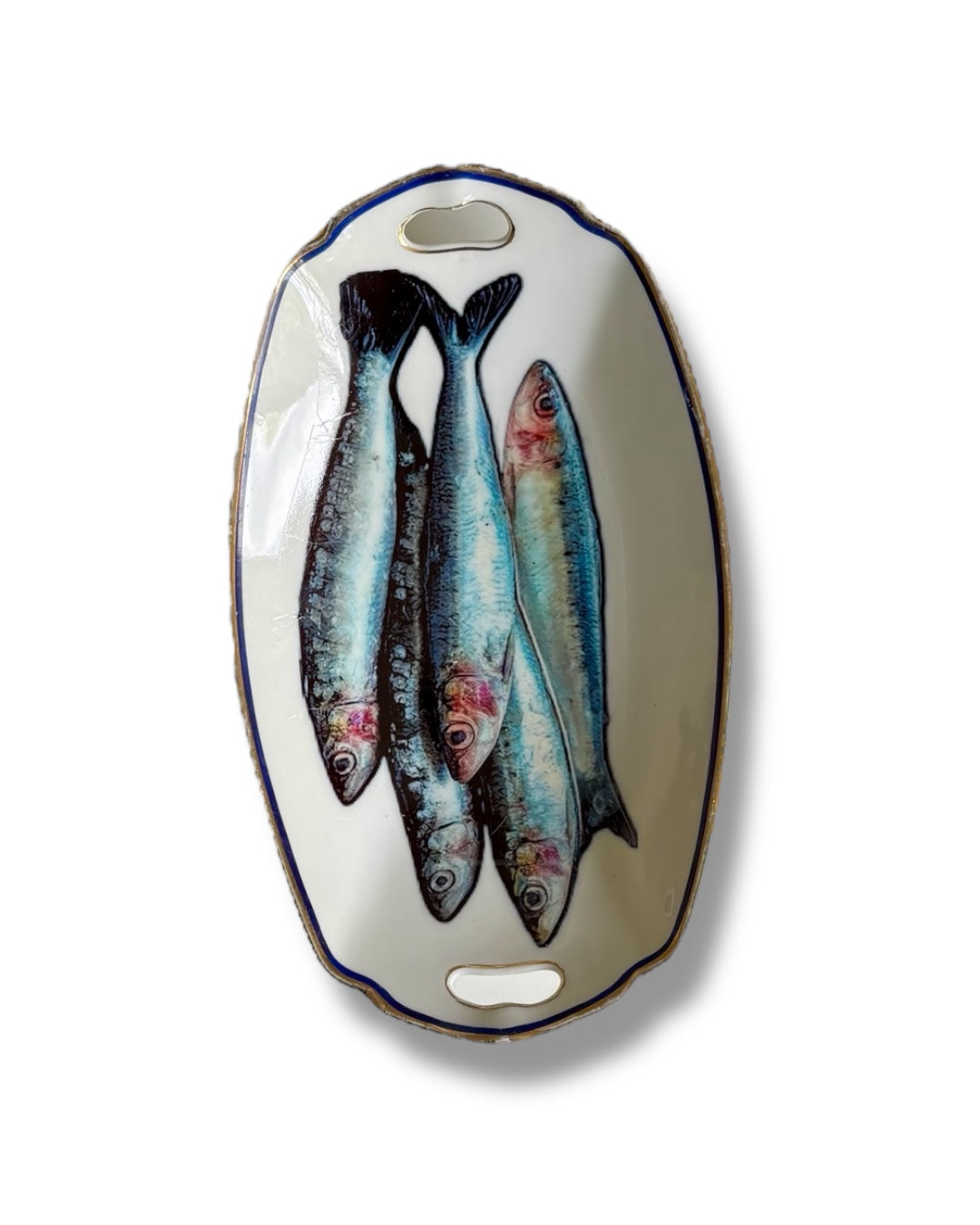 Vintage Wall Plate Oval Fish